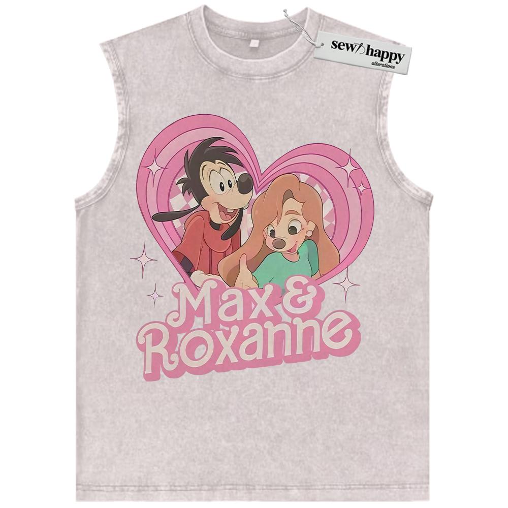 Wash Tank Top Roxanne Tank Top, A Goofy Movie Tank Top, Valentine’s Day Tank Top, Animated Tank Top, Vintage Tank Top