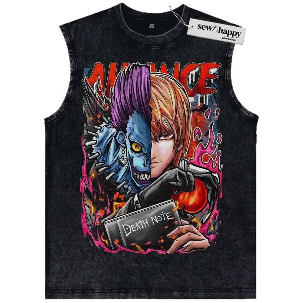 Wash Tank Top Ryuk Tank Top, Light Yagami Tank Top, Death Note Tank Top, Anime Tank Top, Vintage Tank Top