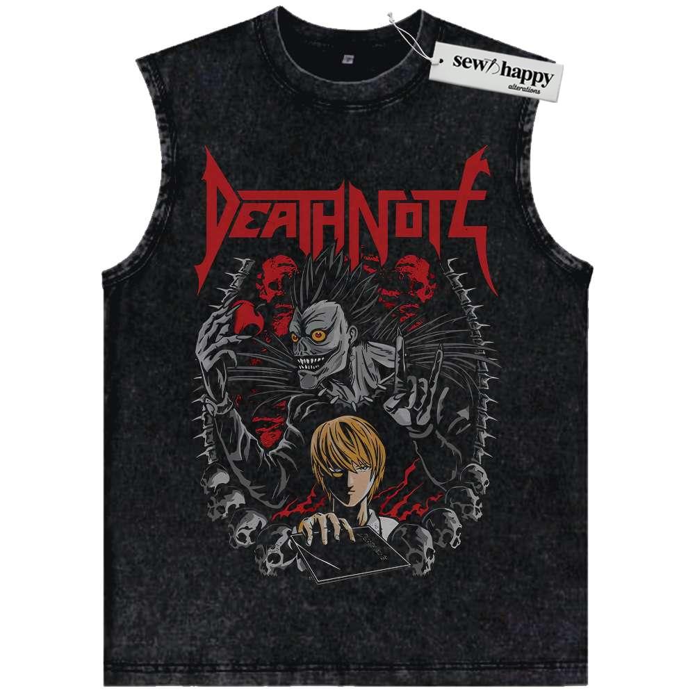 Wash Tank Top Ryuk Tank Top, Light Yagami Tank Top, Death Note Tank Top, Anime Tank Top, Vintage Tank Top