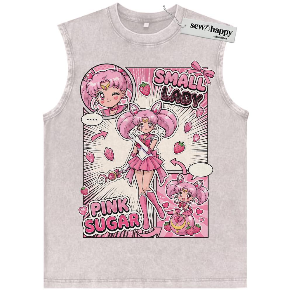 Wash Tank Top Sailor Chibi Moon Tank Top, Chibiusa Tank Top, Sailor Moon Tank Top, Anime Tank Top, Vintage Tank Top