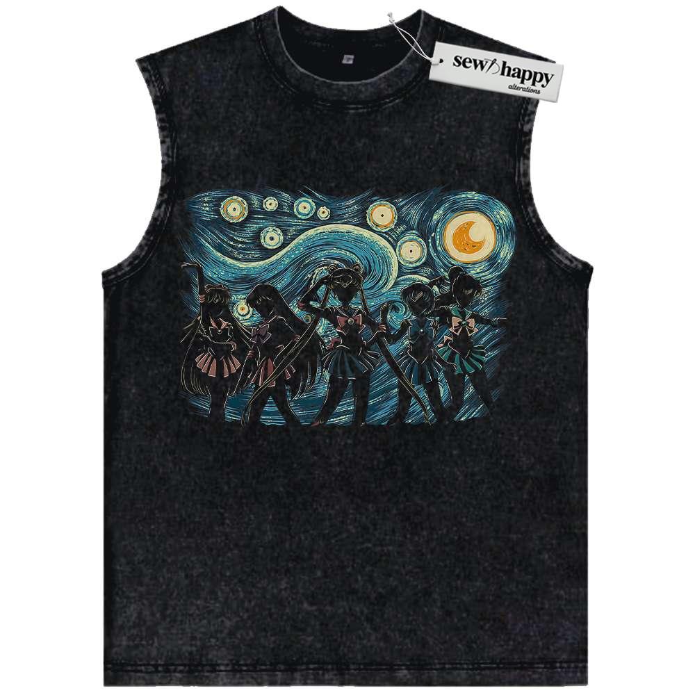 Wash Tank Top Sailor Moon Tank Top, Anime Tank Top, Vintage Tank Top
