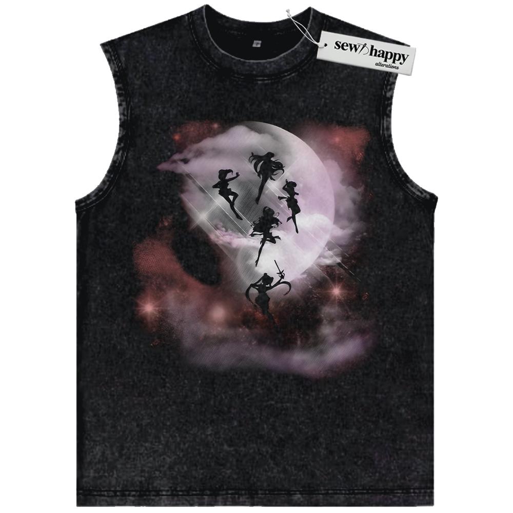 Wash Tank Top Sailor Moon Tank Top, Anime Tank Top, Vintage Tank Top