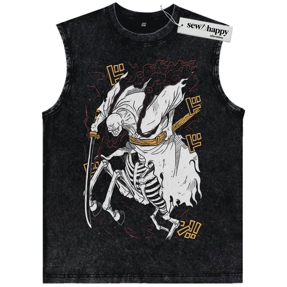 Wash Tank Top Saint Ethanbaron V. Nusjuro Tank Top, One Piece Tank Top, Anime Tank Top, Vintage Tank Top