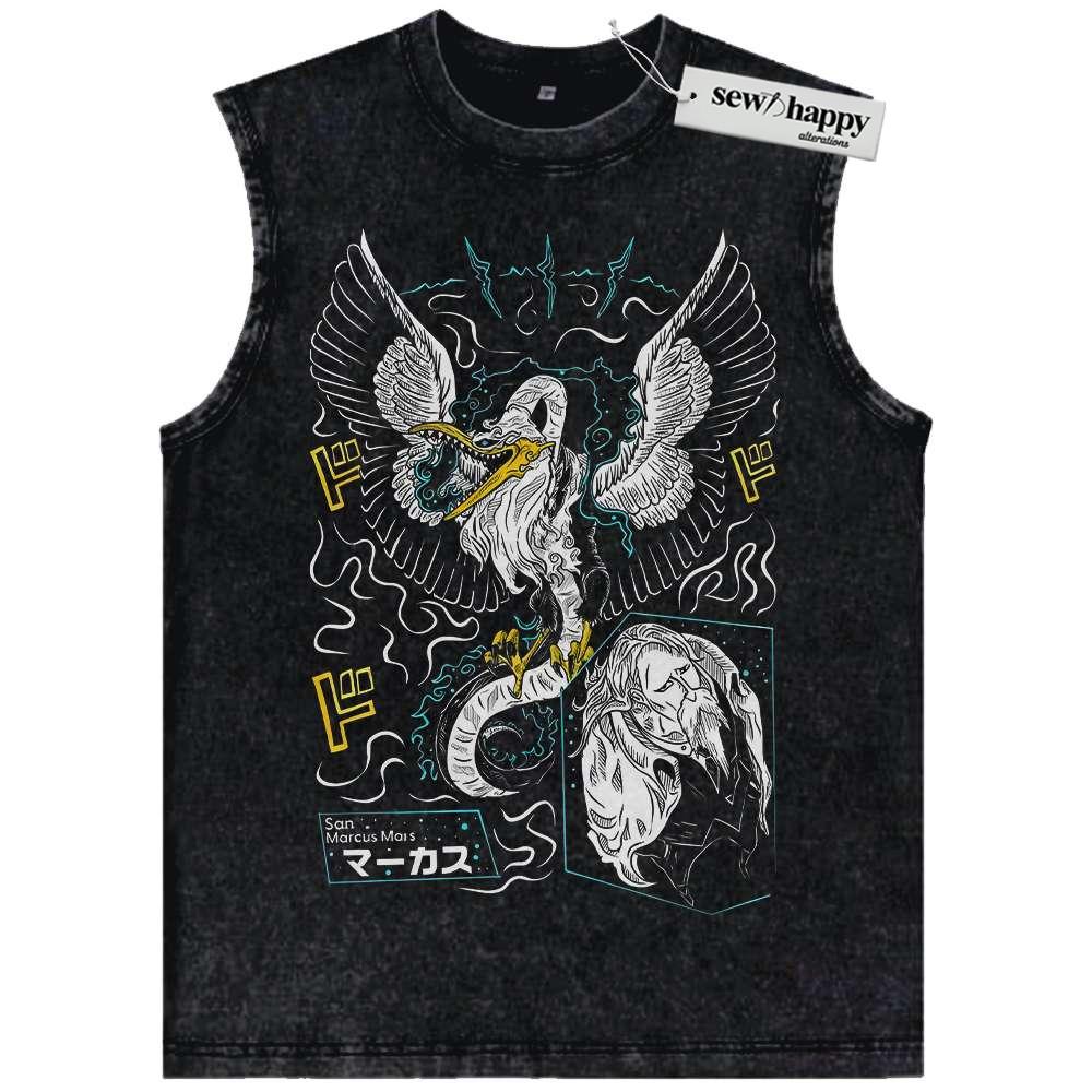 Wash Tank Top Saint Marcus Mars Tank Top, One Piece Tank Top, Anime Tank Top, Vintage Tank Top