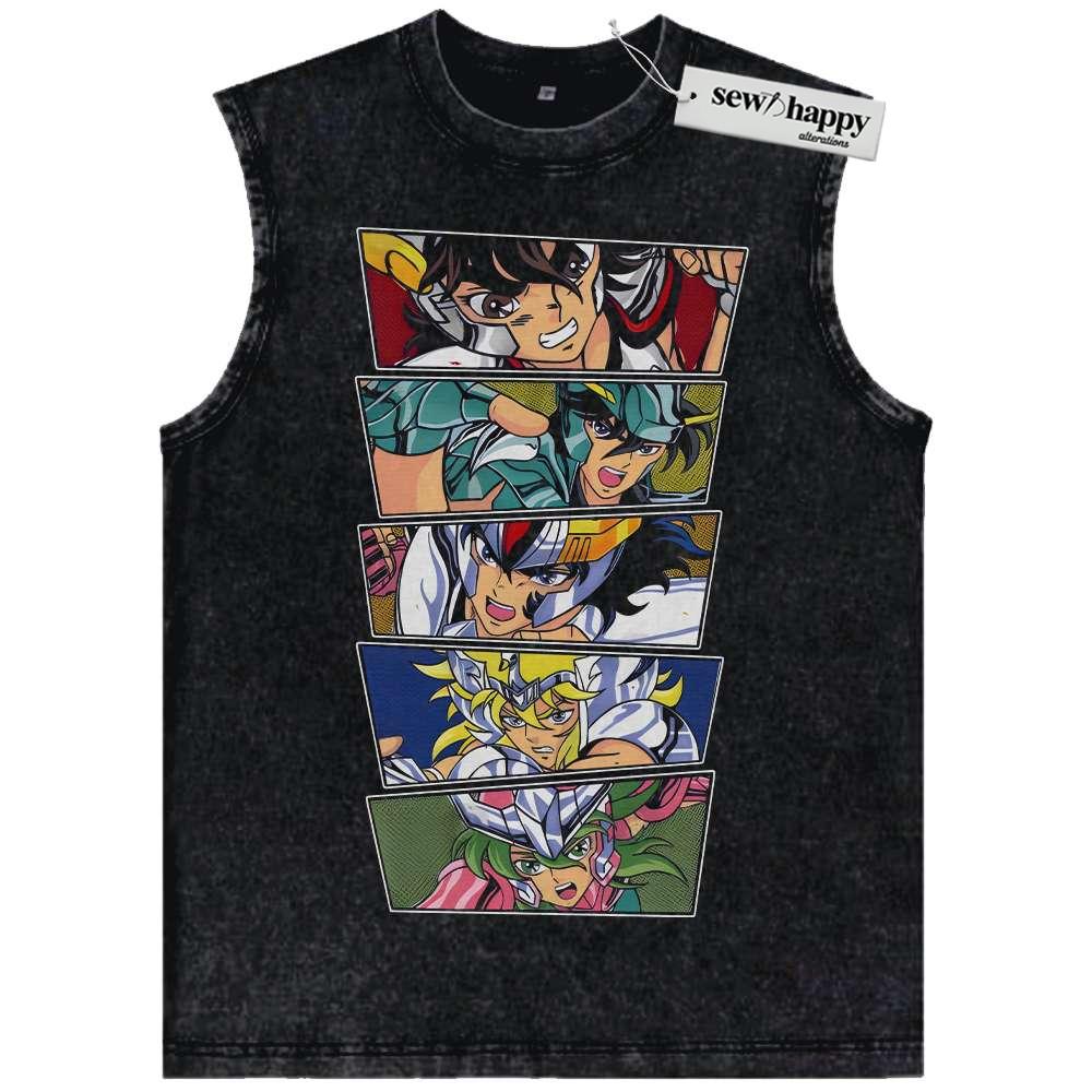 Wash Tank Top Saint Seiya Tank Top, Anime Tank Top, Vintage Tank Top