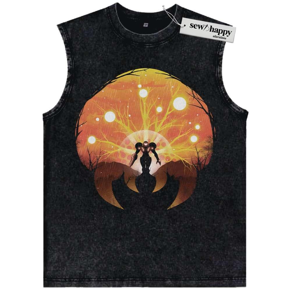 Wash Tank Top Samus Aran Tank Top, Metroid Tank Top, Game Tank Top, Vintage Tank Top