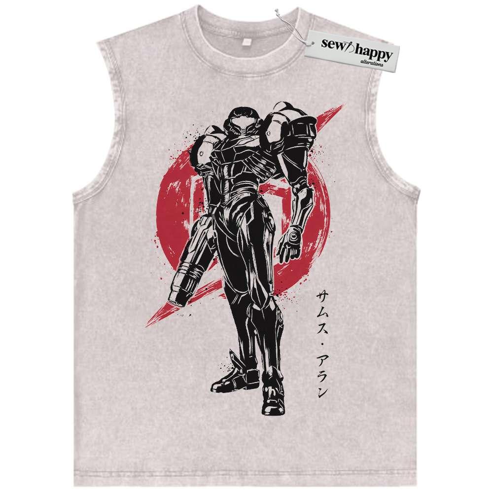 Wash Tank Top Samus Aran Tank Top, Metroid Tank Top, Game Tank Top, Vintage Tank Top