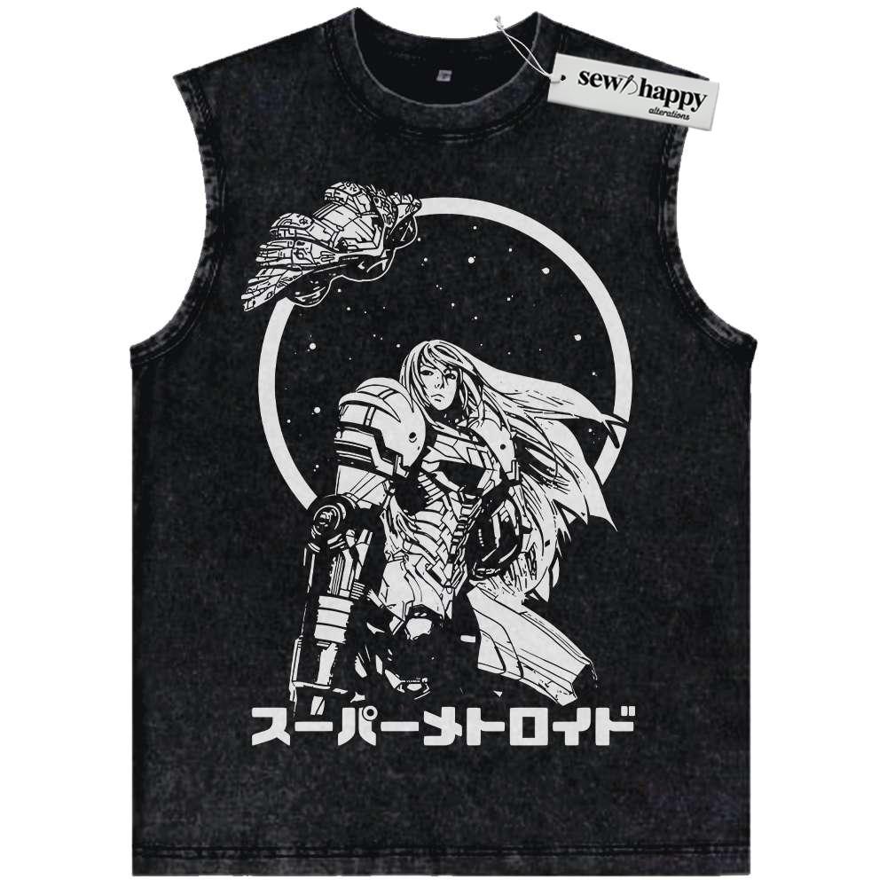 Wash Tank Top Samus Aran Tank Top, Metroid Tank Top, Game Tank Top, Vintage Tank Top