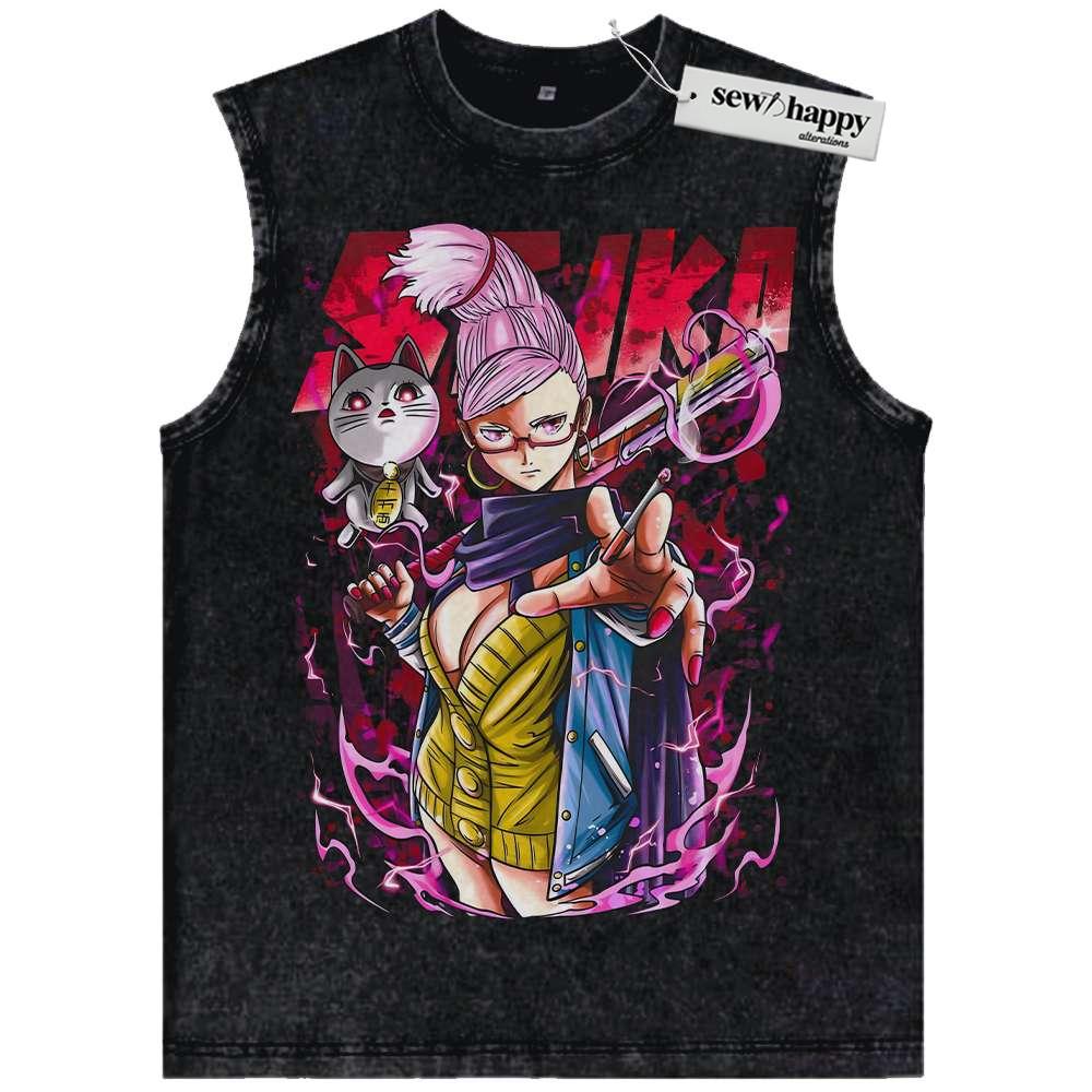 Wash Tank Top Seiko Ayase Tank Top, Dandadan Tank Top, Anime Tank Top, Vintage Tank Top