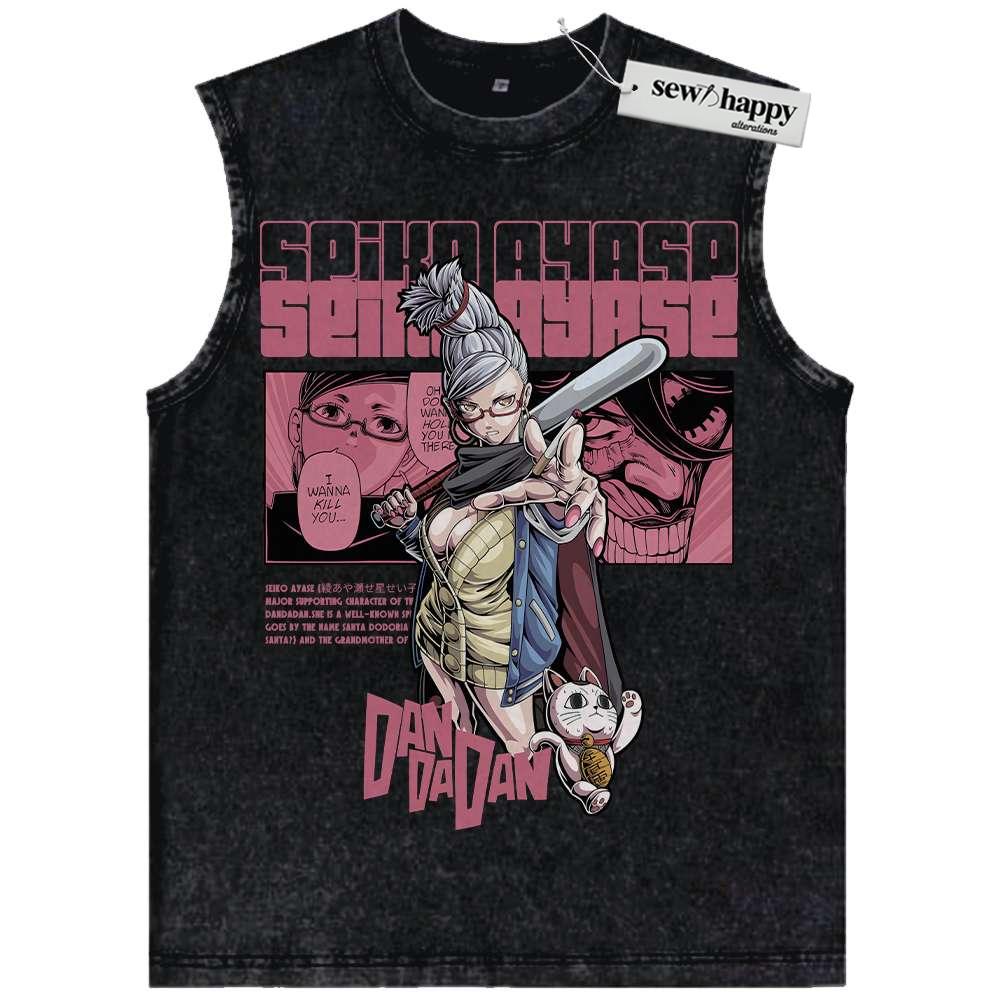 Wash Tank Top Seiko Ayase Tank Top, Dandadan Tank Top, Anime Tank Top, Vintage Tank Top