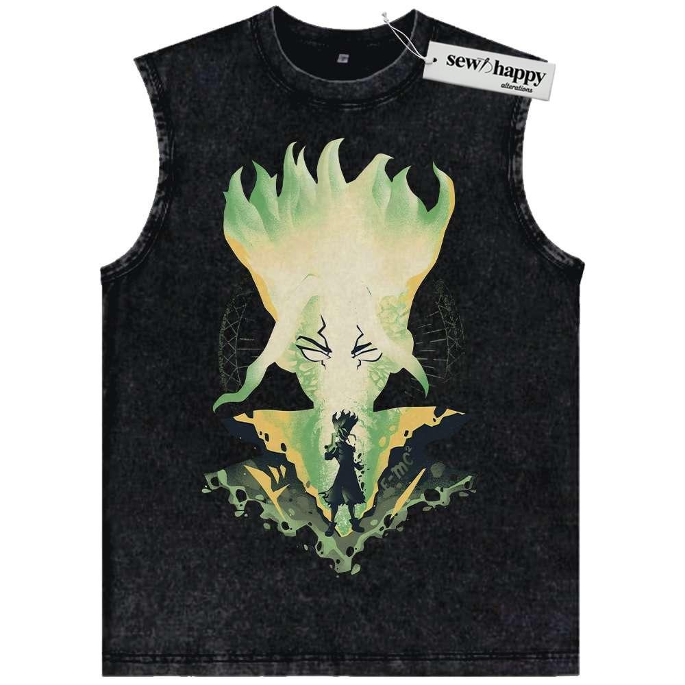 Wash Tank Top Senku Ishigami Tank Top, Dr Stone Tank Top, Anime Tank Top, Vintage Tank Top