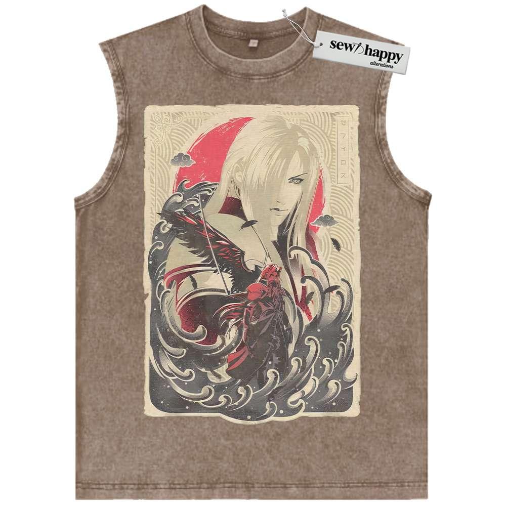 Wash Tank Top Sephiroth Tank Top, Final Fantasy Tank Top, Game Tank Top, Vintage Tank Top