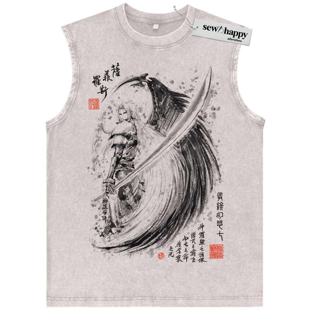 Wash Tank Top Sephiroth Tank Top, Final Fantasy Tank Top, Game Tank Top, Vintage Tank Top