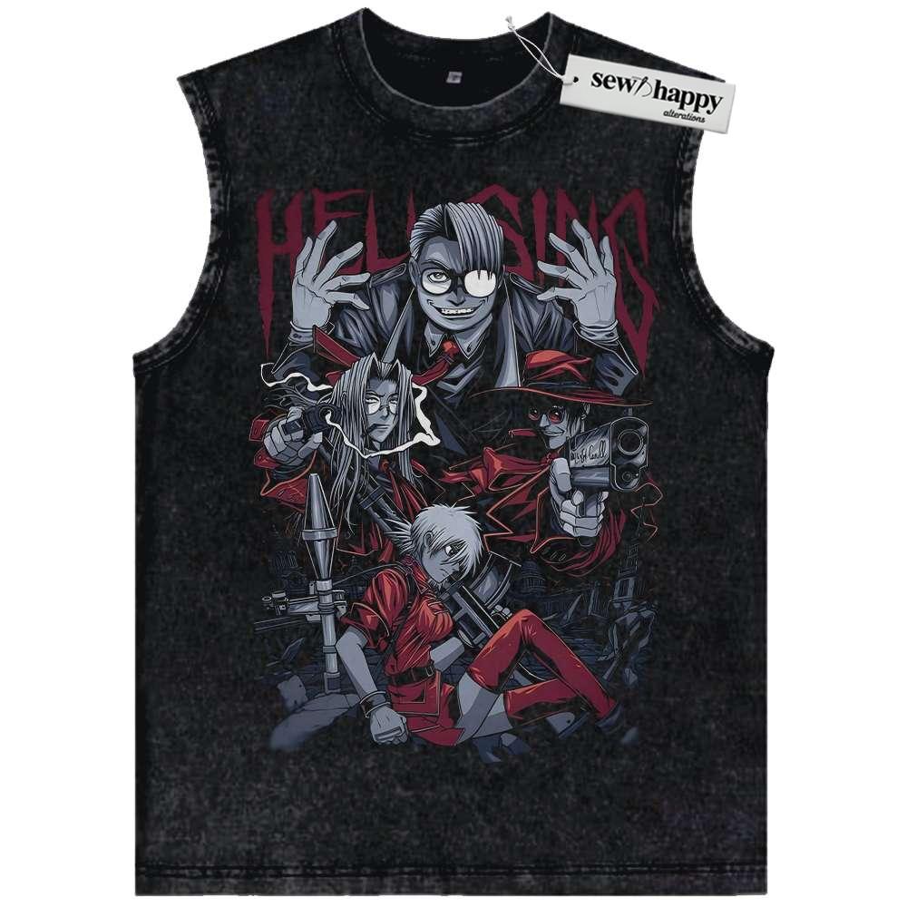 Wash Tank Top Seras Victoria Tank Top, Alucard Tank Top, Integra Hellsing Tank Top, Hellsing Tank Top, Anime Tank Top, Vintage Tank Top