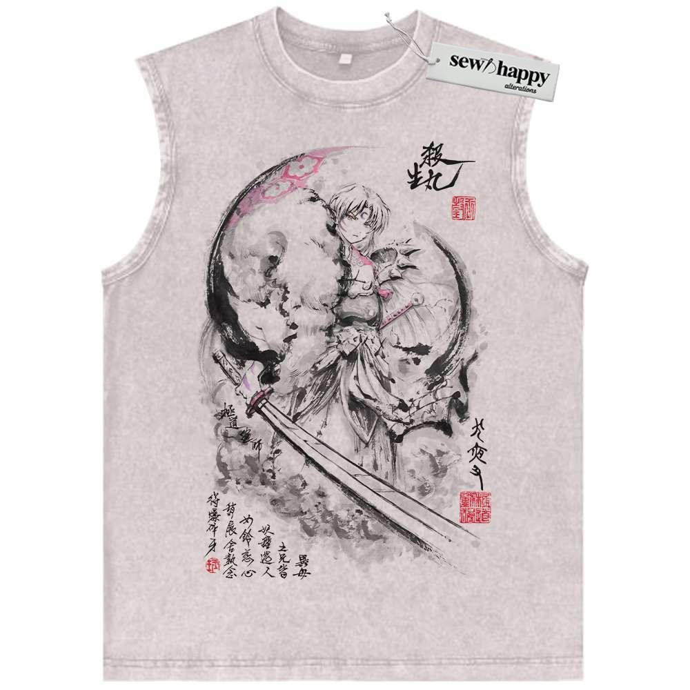 Wash Tank Top Sesshomaru Tank Top, Inuyasha Tank Top, Anime Tank Top, Vintage Tank Top
