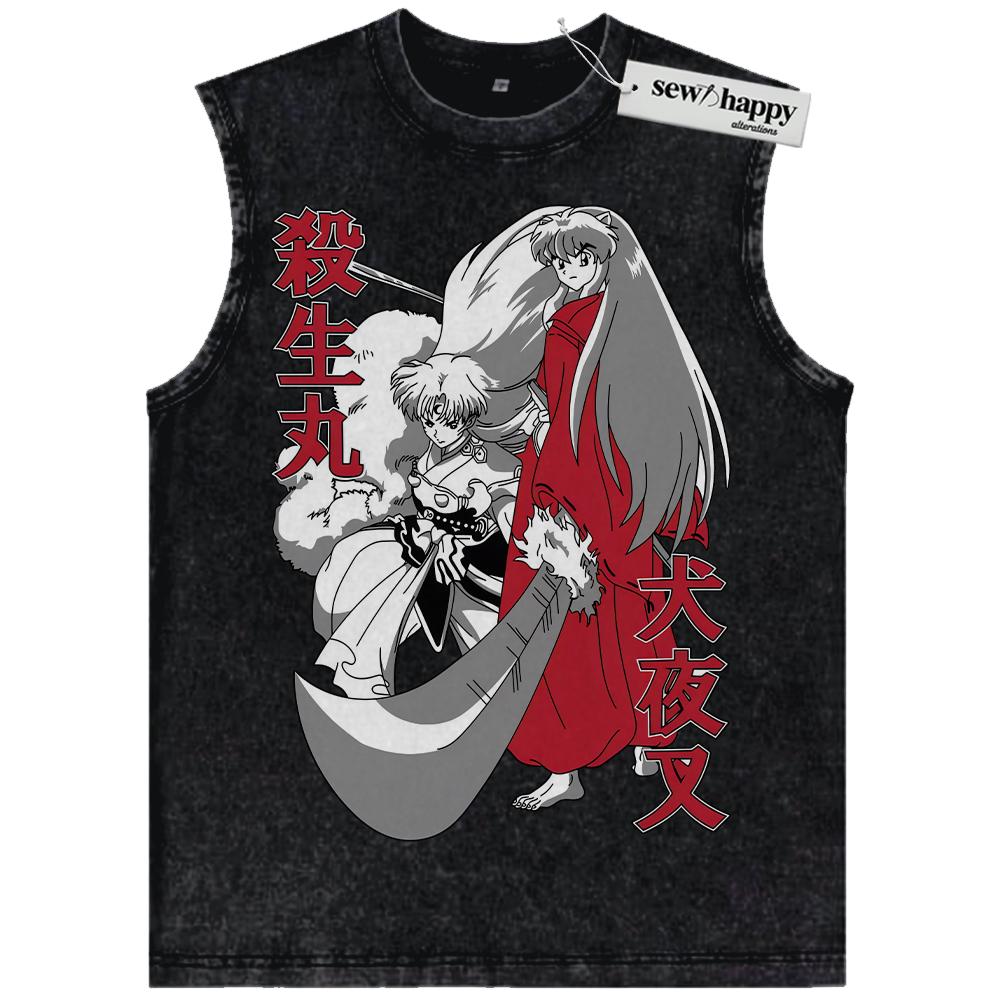 Wash Tank Top Sesshomaru Tank Top, Inuyasha Tank Top, Anime Tank Top, Vintage Tank Top