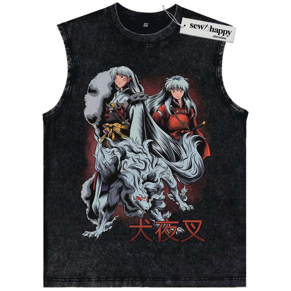 Wash Tank Top Sesshomaru Tank Top, Inuyasha Tank Top, Anime Tank Top, Vintage Tank Top