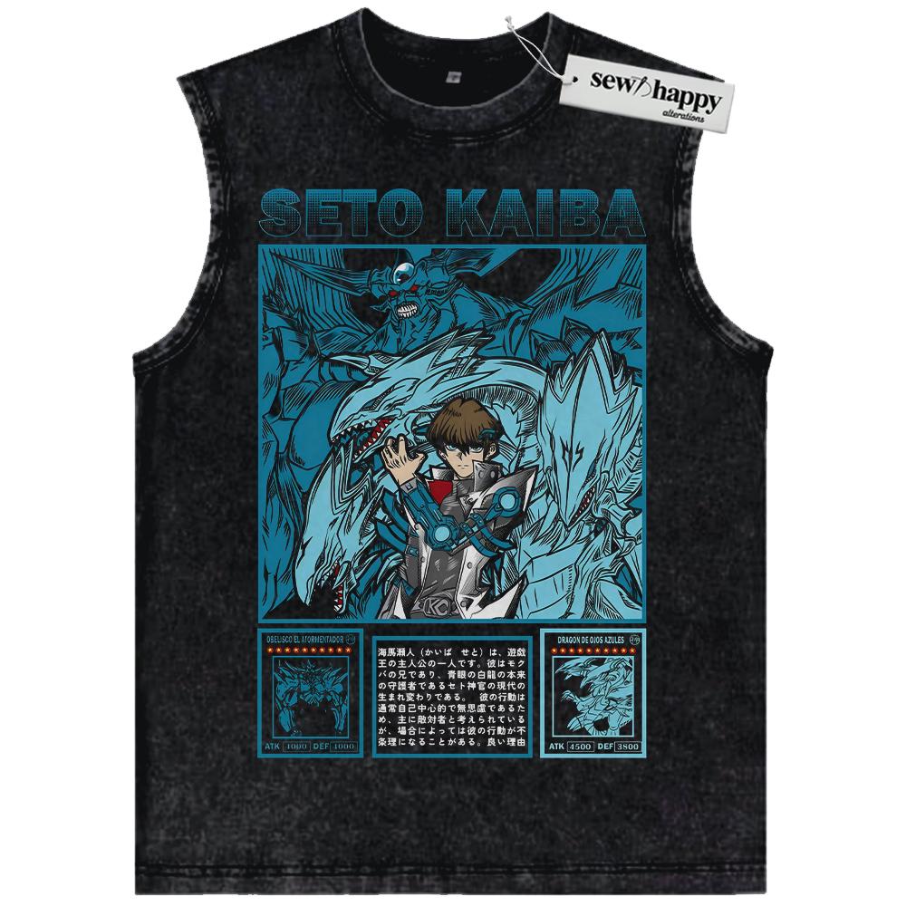 Wash Tank Top Seto Kaiba Shirt, Anime Shirt, Vintage T-Shirt