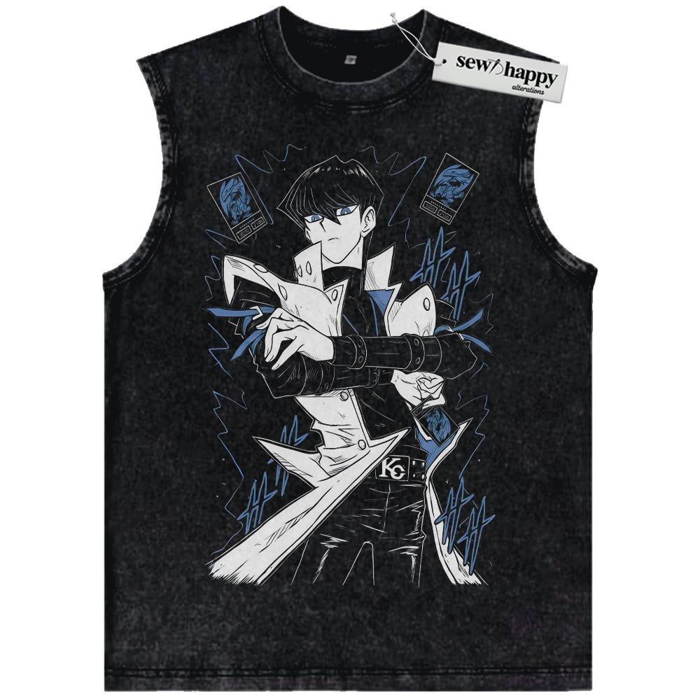 Wash Tank Top Seto Kaiba Tank Top, Anime Tank Top, Vintage Tank Top