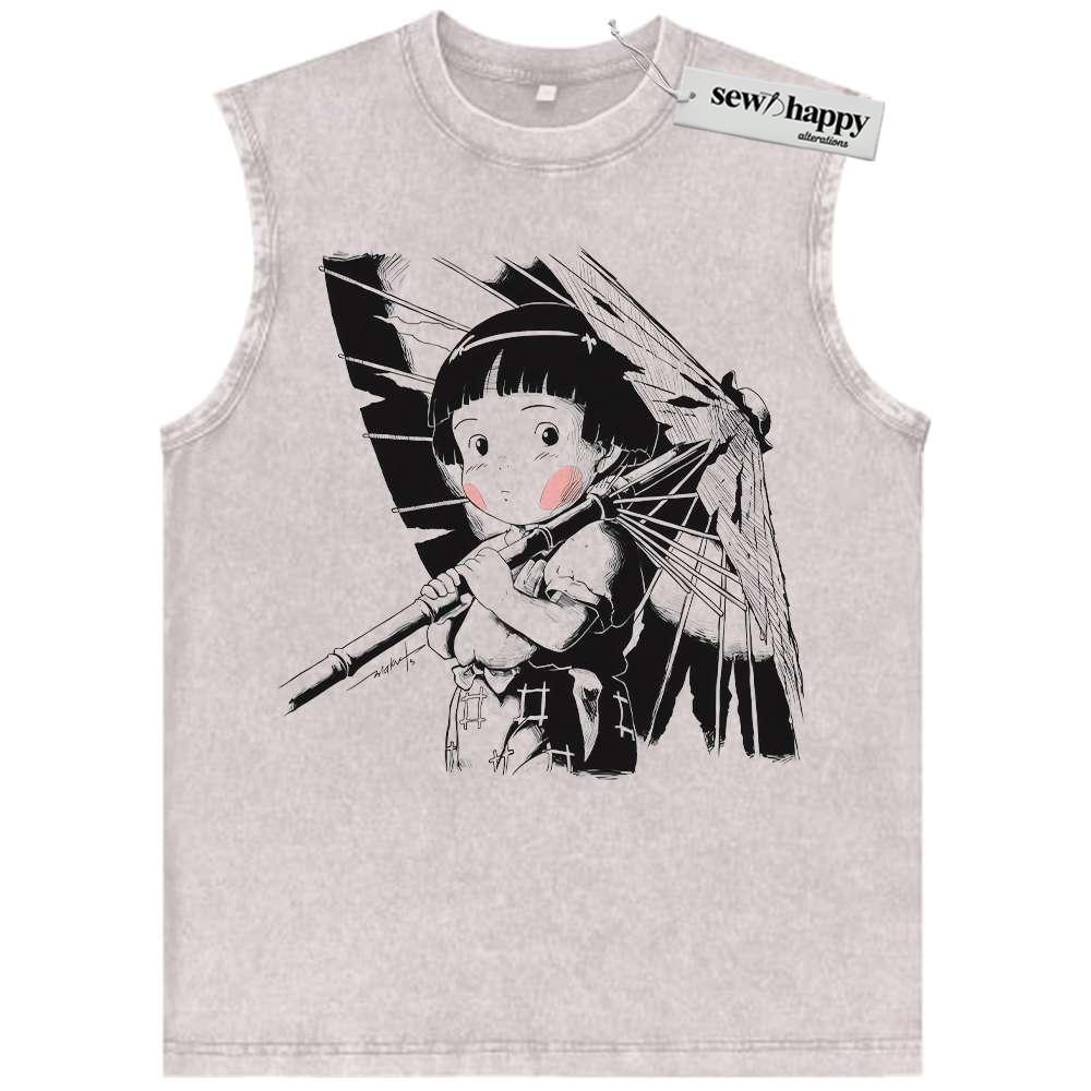 Wash Tank Top Setsuko Yokokawa Tank Top, Grave of the Fireflies Tank Top, Studio Ghibli Tank Top, Anime Tank Top, Vintage Tank Top