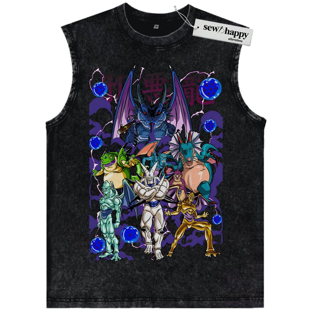 Wash Tank Top Shadow Dragons Tank Top, Dragon Ball Tank Top, Anime Tank Top, Vintage Tank Top