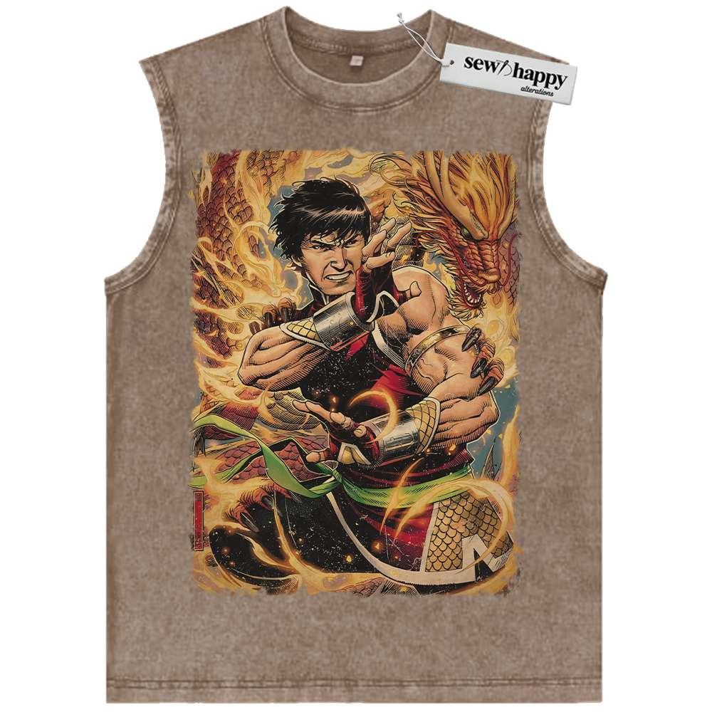 Wash Tank Top Shang-Chi Tank Top, Marvel Comics Tank Top, Vintage Tank Top