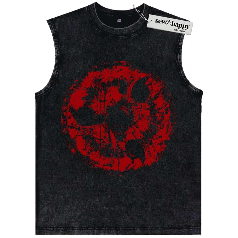 Wash Tank Top Sharingan Tank Top, Naruto Tank Top, Anime Tank Top, Vintage Tank Top
