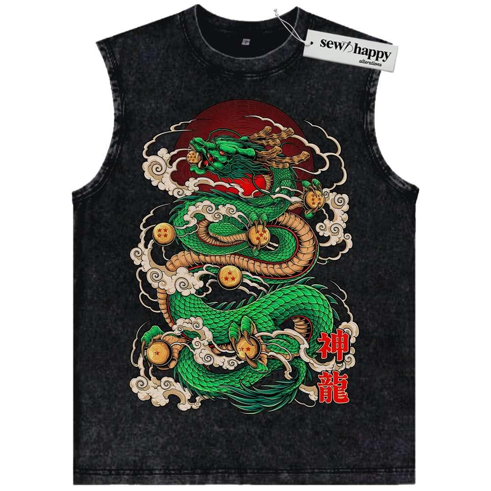 Wash Tank Top Shenron Tank Top, Dragon Ball Tank Top, DBZ Tank Top, Anime Tank Top, Vintage Tank Top