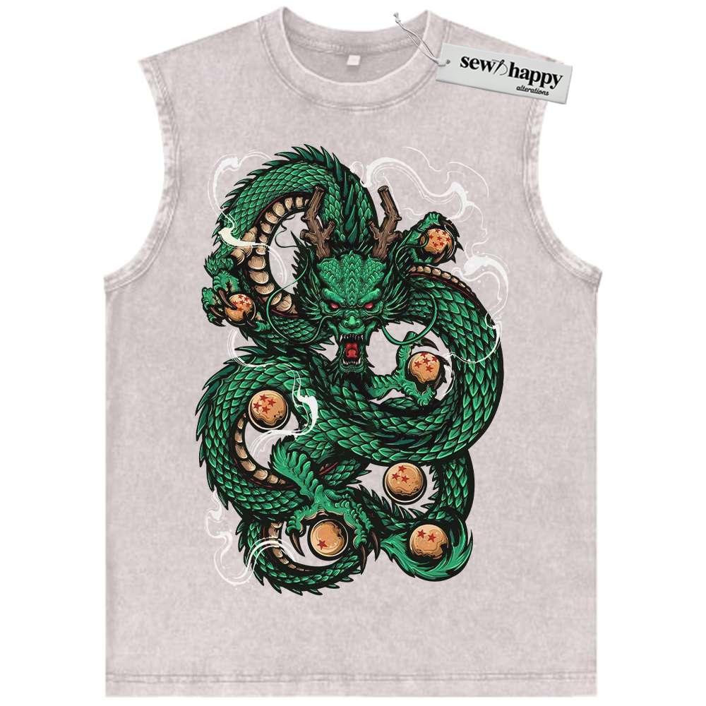 Wash Tank Top Shenron Tank Top, Dragon Ball Z Tank Top, Anime Tank Top, Vintage Tank Top