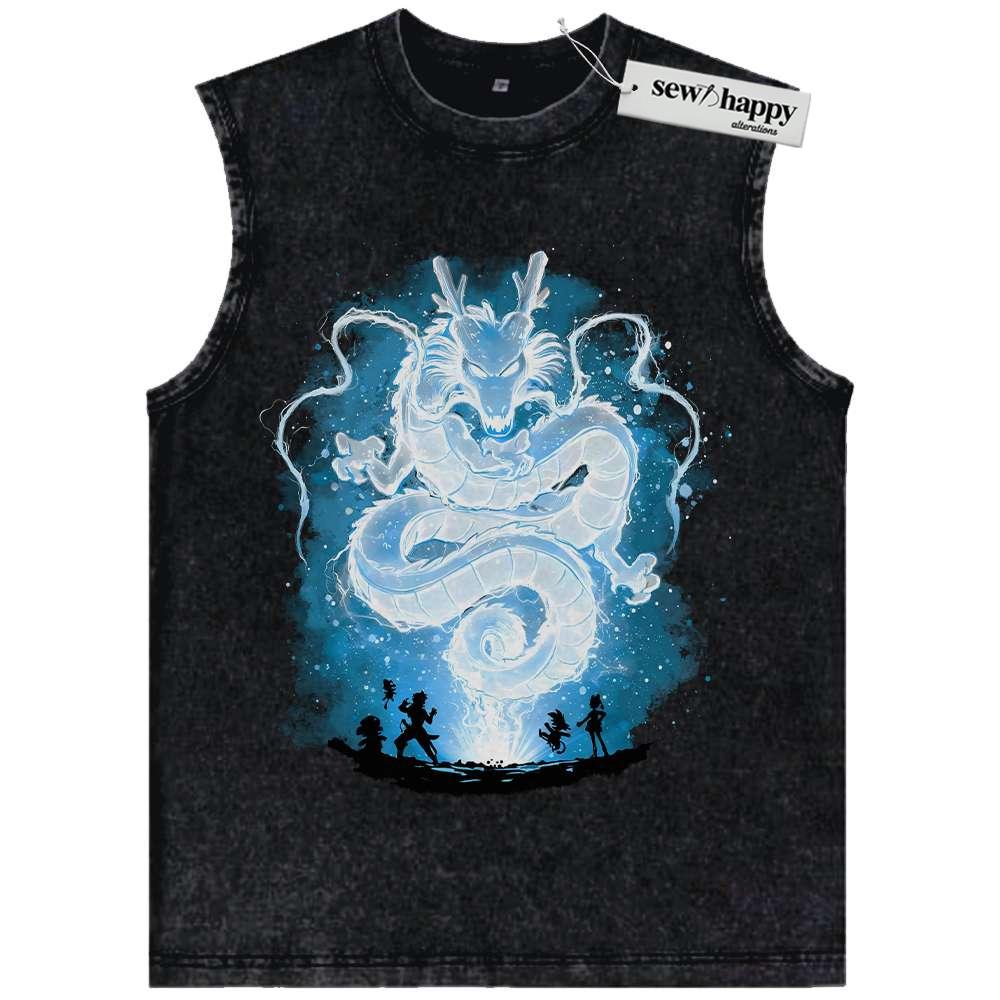 Wash Tank Top Shenron Tank Top, Dragon Ball Z Tank Top, DBZ Tank Top, Anime Tank Top, Vintage Tank Top