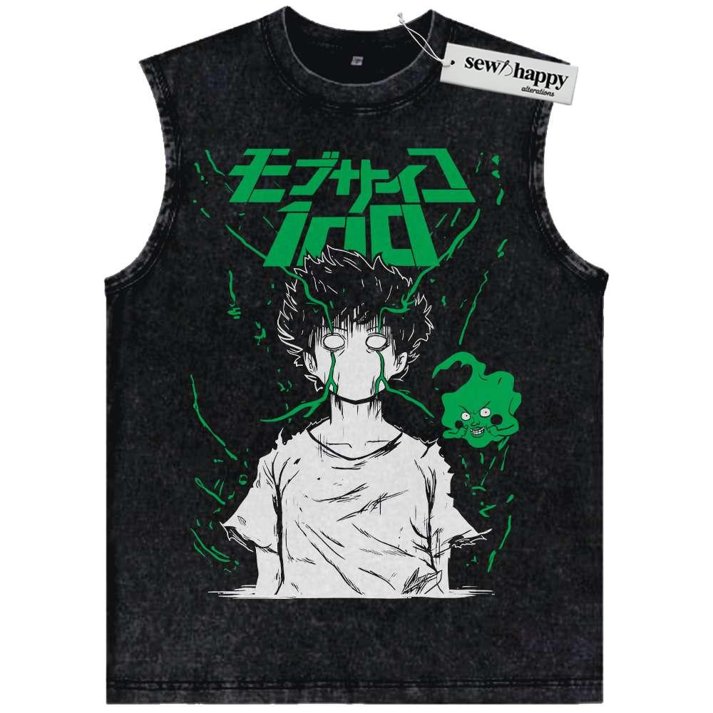 Wash Tank Top Shigeo Kageyama Tank Top, Mob Psycho 100 Tank Top, Anime Tank Top, Vintage Tank Top