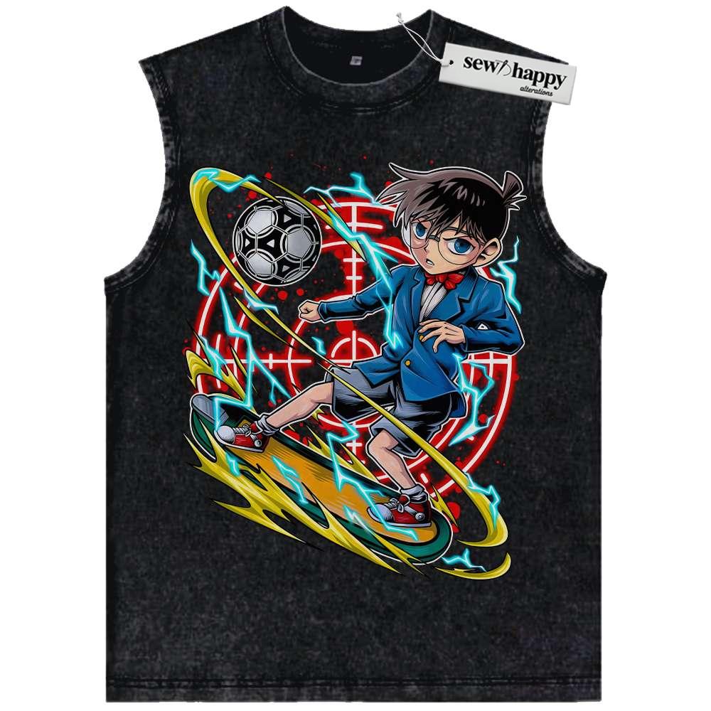 Wash Tank Top Shinichi Kudo Tank Top, Detective Conan Tank Top, Anime Tank Top, Vintage Tank Top