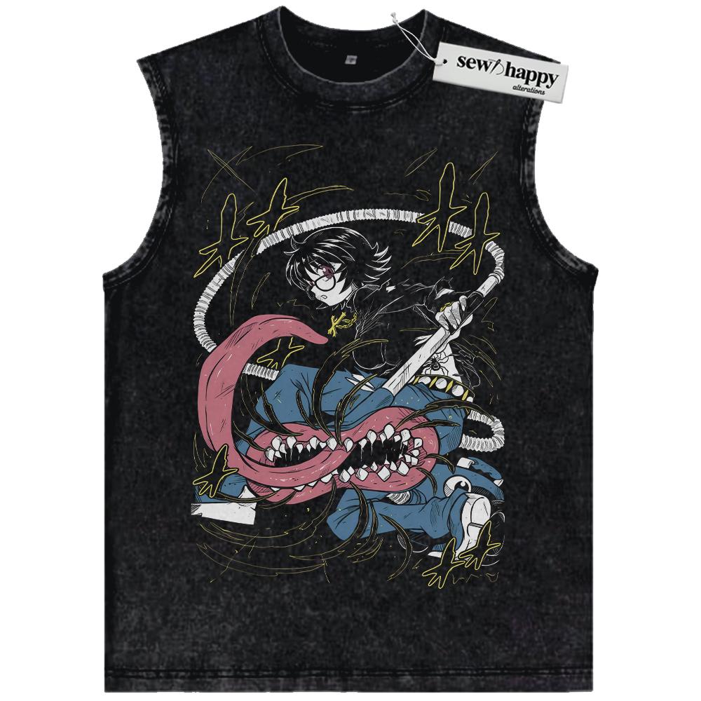 Wash Tank Top Shizuku Murasaki Tank Top, Hunter x Hunter Tank Top, HxH Tank Top, Anime Tank Top, Vintage Tank Top