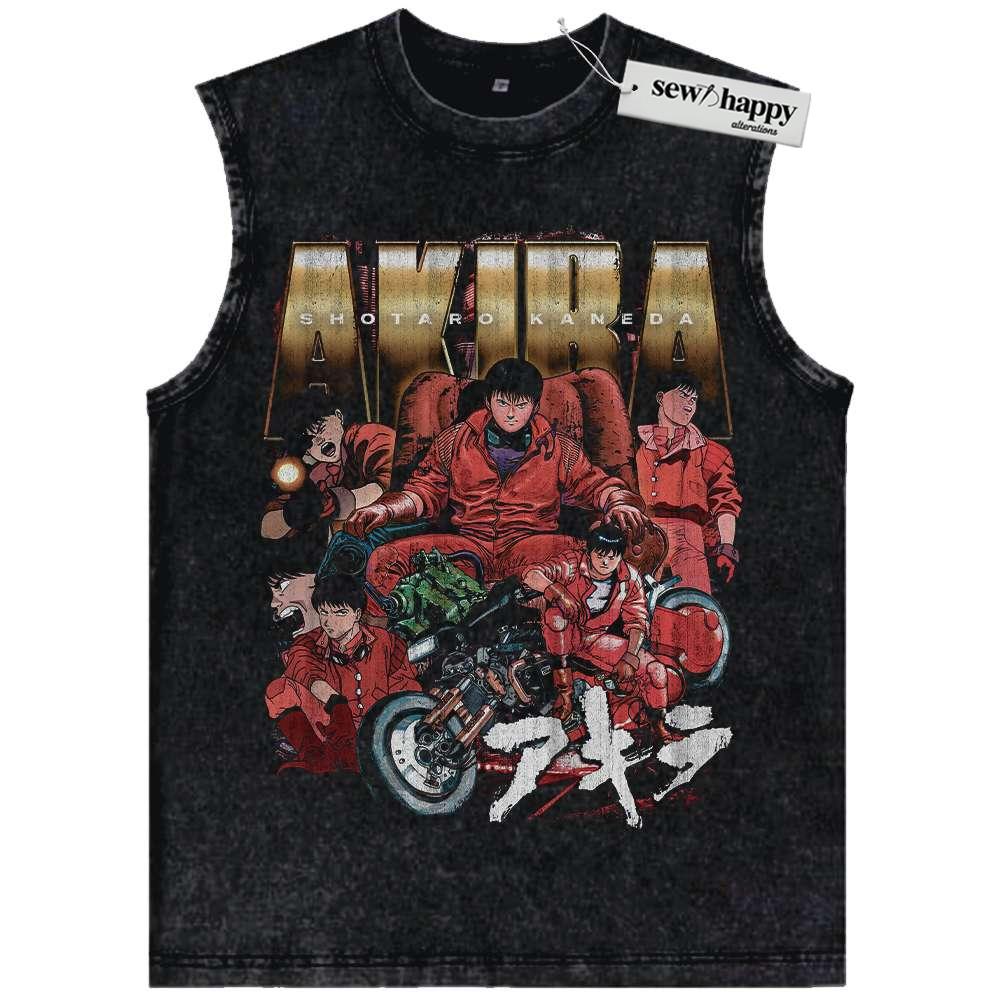 Wash Tank Top Shotaro Kaneda Tank Top, Akira Tank Top, Anime Tank Top, Vintage Tank Top