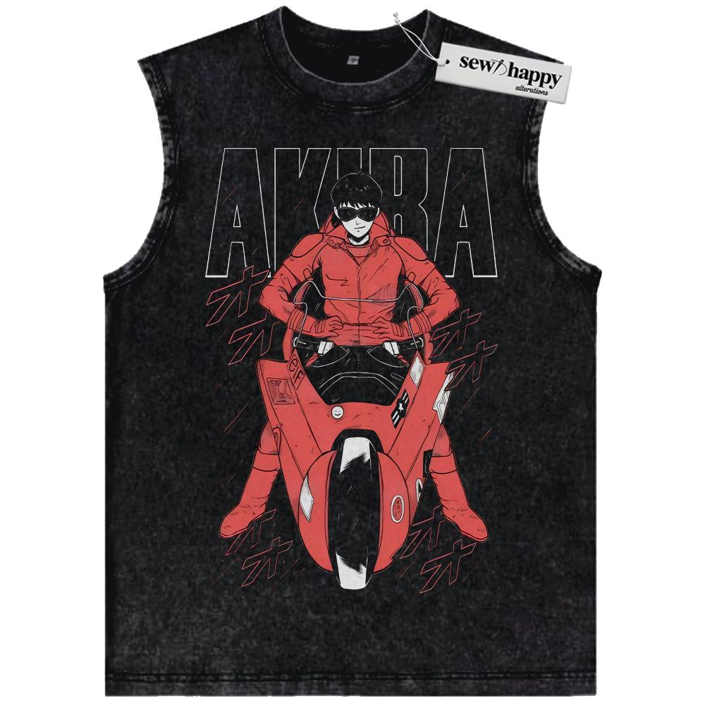 Wash Tank Top Shotaro Kaneda Tank Top, Akira Tank Top, Anime Tank Top, Vintage Tank Top