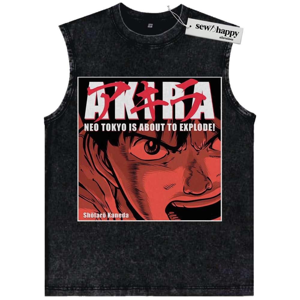 Wash Tank Top Shotaro Kaneda Tank Top, Akira Tank Top, Anime Tank Top, Vintage Tank Top