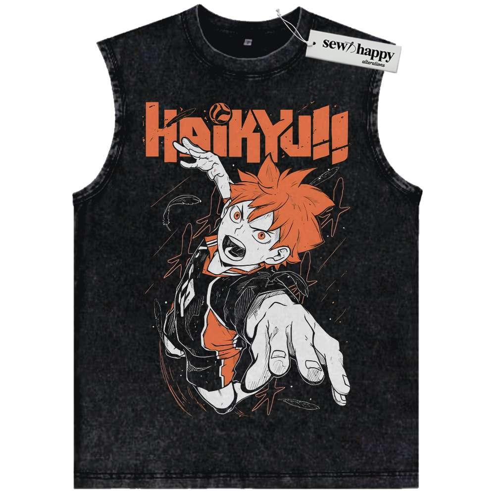 Wash Tank Top Shoyo Hinata Tank Top, Haikyu Tank Top, Anime Tank Top, Vintage Tank Top