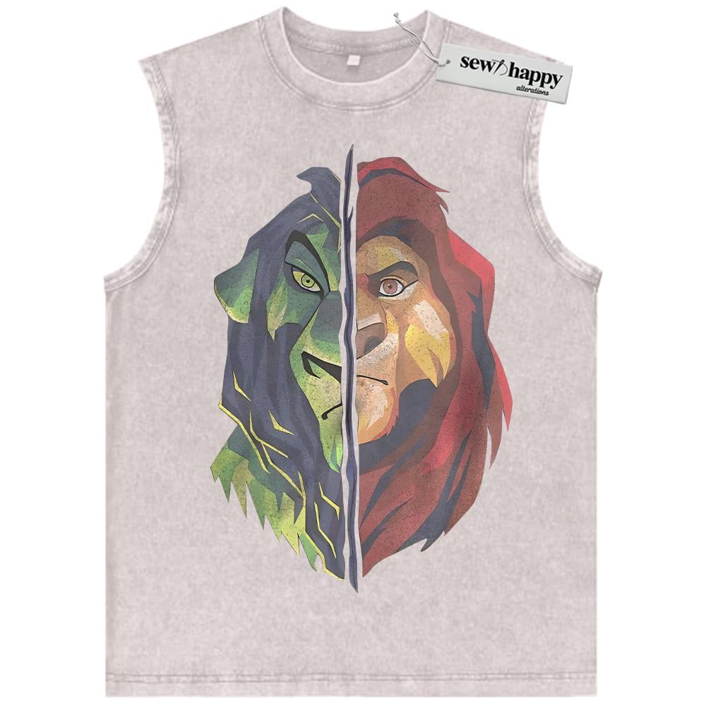 Wash Tank Top Simba Tank Top, Scar Tank Top, The Lion King Tank Top, Animated Tank Top, Vintage Tank Top