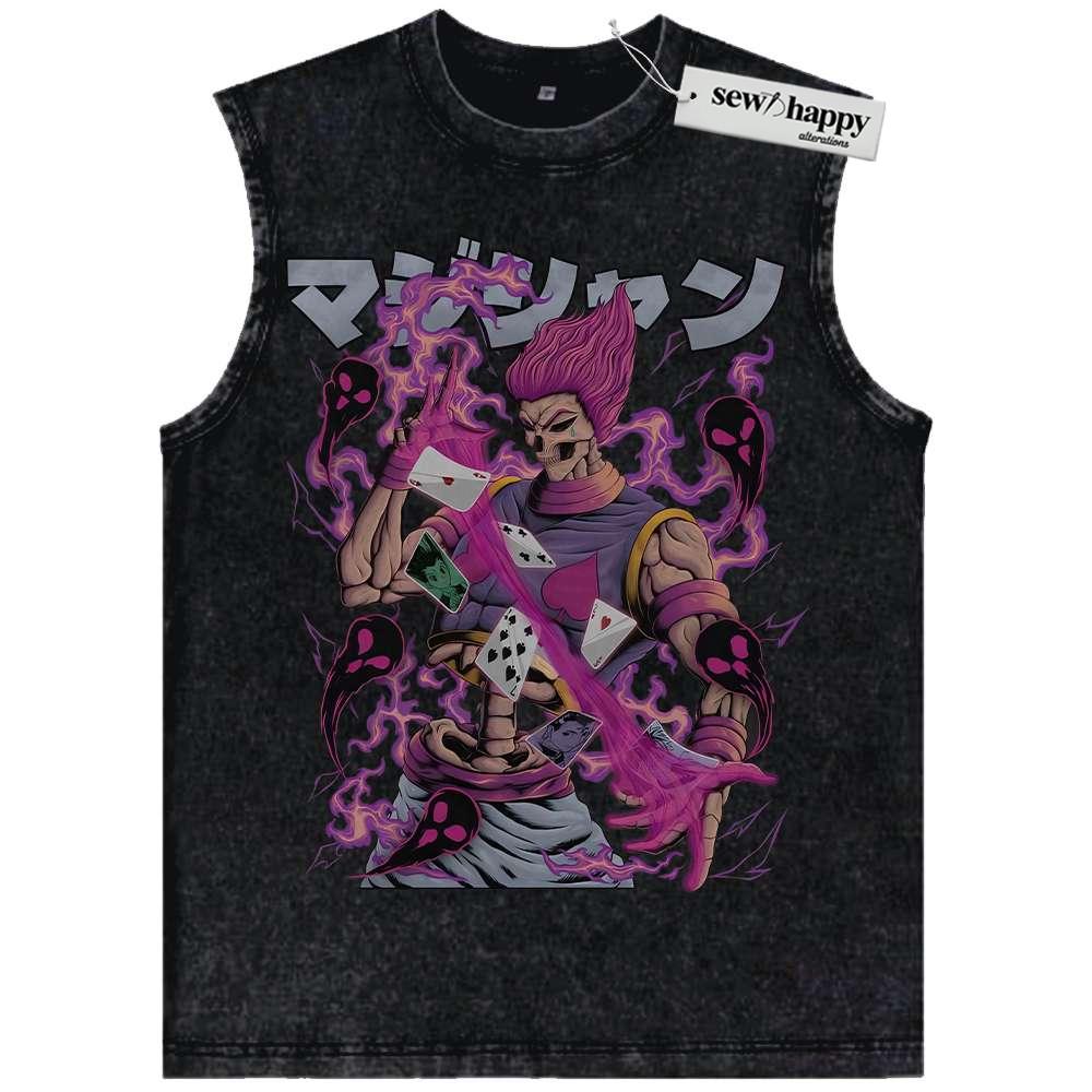 Wash Tank Top Skeleton Hisoka Tank Top, Hunter x Hunter Tank Top, HxH Tank Top, Anime Tank Top, Vintage Tank Top