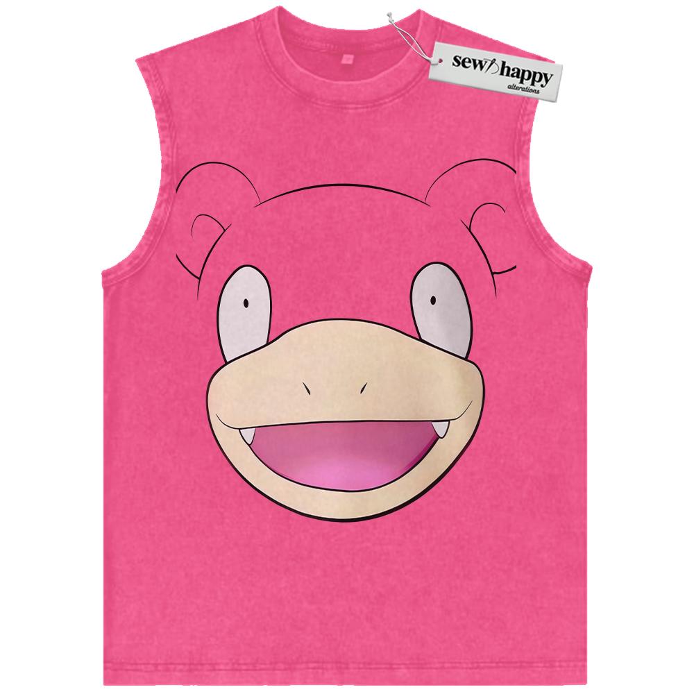 Wash Tank Top Slowpoke Tank Top, Pokemon Tank Top, Anime Tank Top, Vintage Tank Top