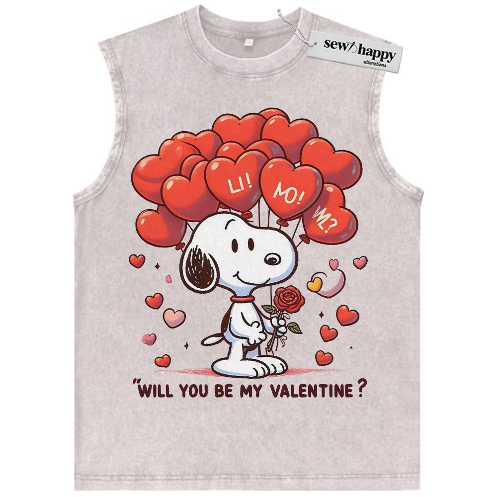 Wash Tank Top Snoopy Tank Top, Peanuts Tank Top, Animated Tank Top, Valentine’s Day Tank Top, Vintage Tank Top