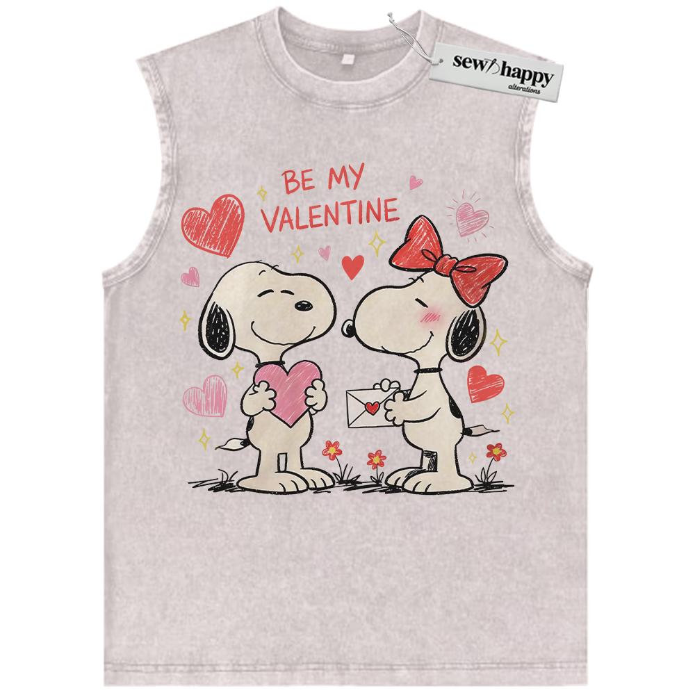 Wash Tank Top Snoopy Tank Top, Peanuts Tank Top, Valentine’s Day Tank Top, Animated Tank Top, Vintage Tank Top