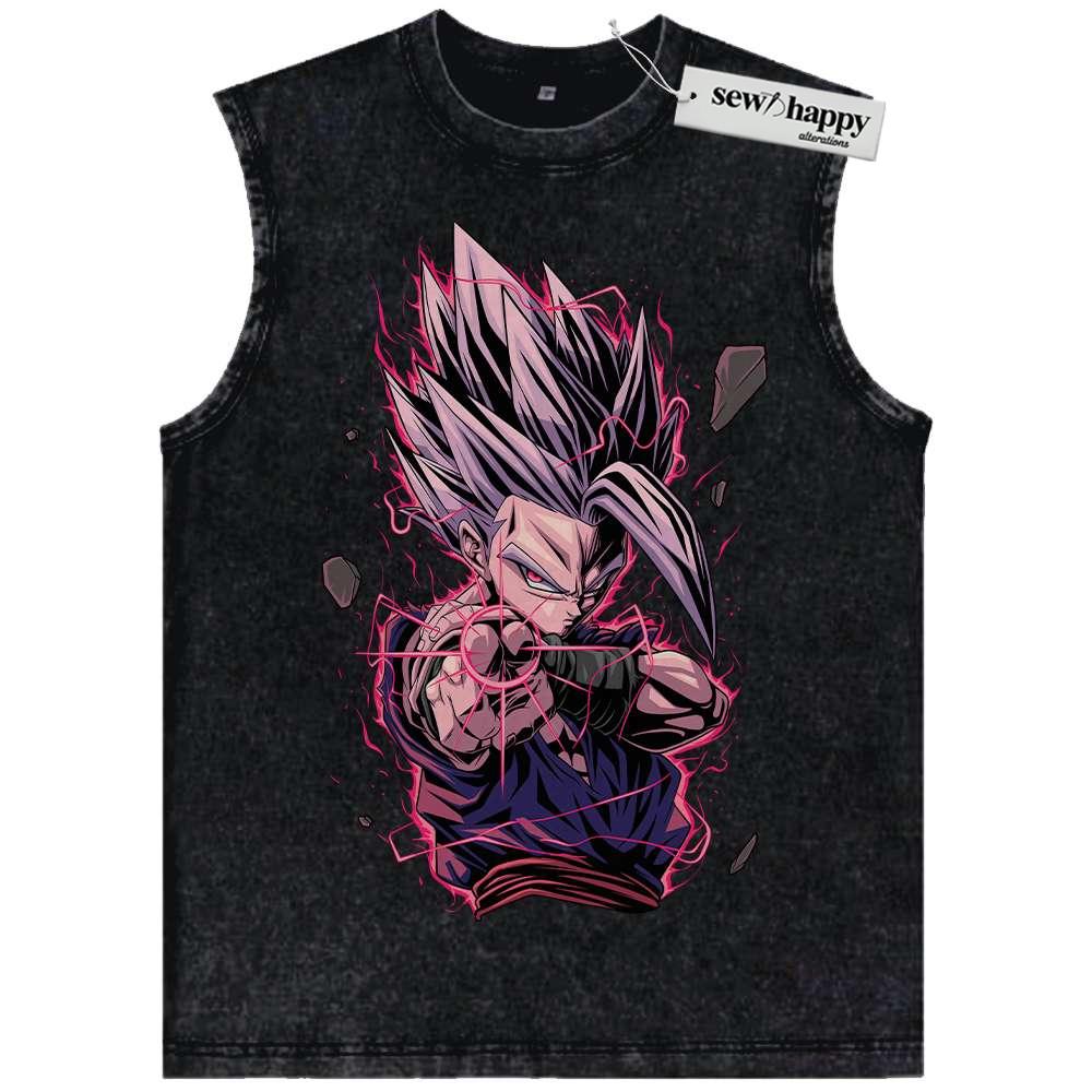 Wash Tank Top Son Gohan Tank Top, Dragon Ball Z Tank Top, DBZ Tank Top, Anime Tank Top, Vintage Tank Top