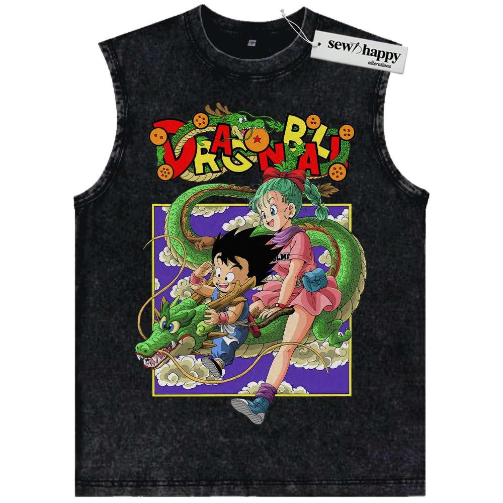 Wash Tank Top Son Goku Tank Top, Bulma Tank Top, Dragon Ball Tank Top, DBZ Tank Top, Anime Tank Top, Vintage Tank Top