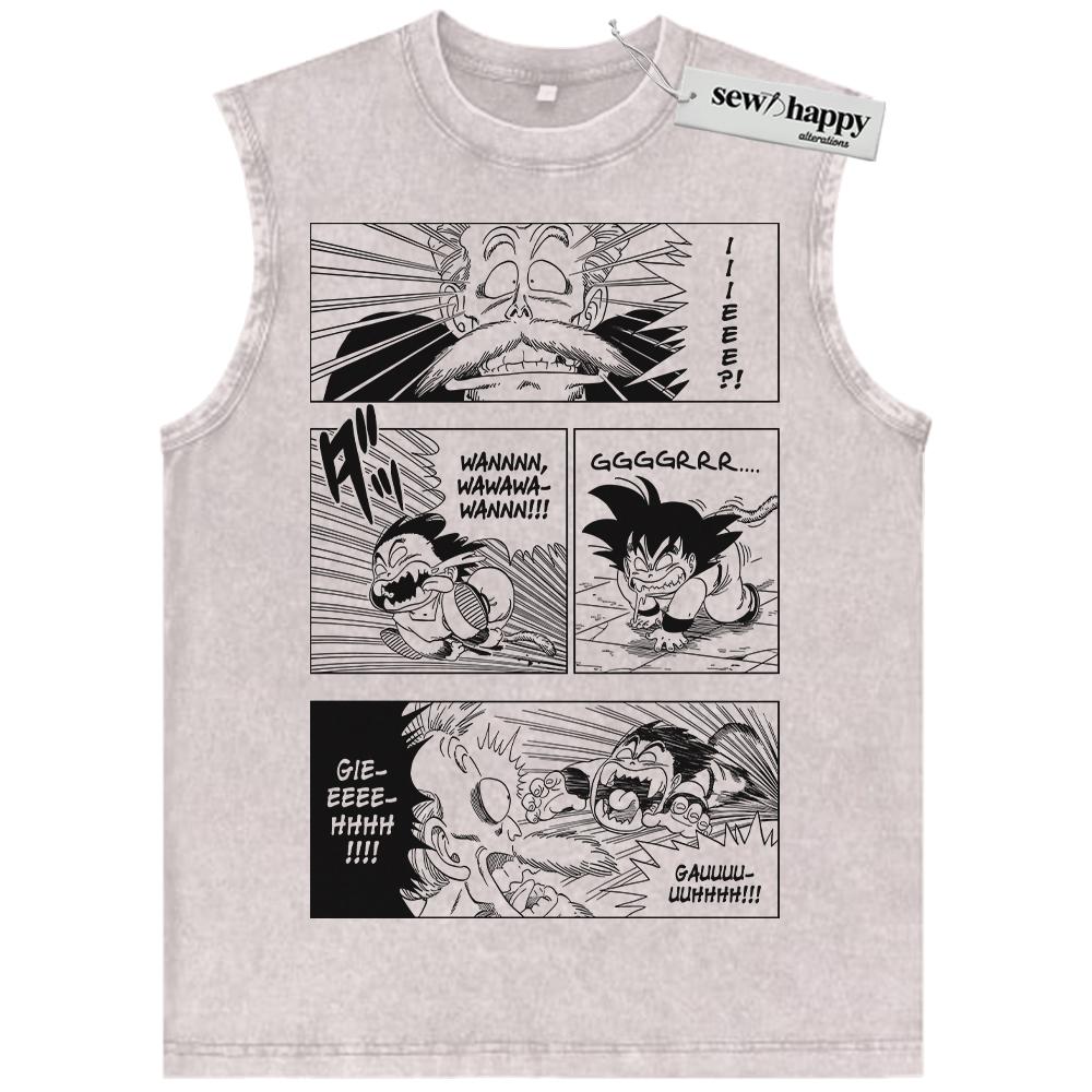 Wash Tank Top Son Goku Tank Top, Dragon Ball Tank Top, Anime Tank Top, Vintage Tank Top