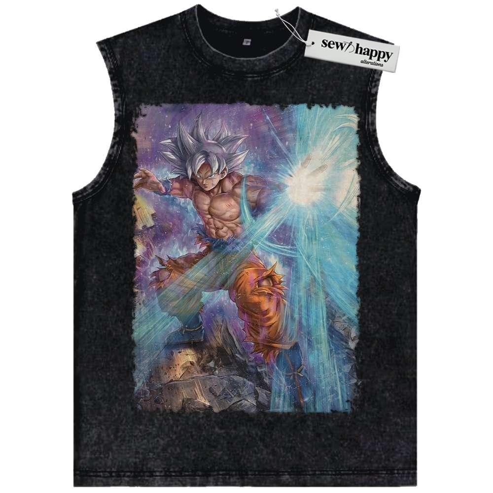 Wash Tank Top Son Goku Tank Top, Dragon Ball Tank Top, DBZ Tank Top, Anime Tank Top, Vintage Tank Top