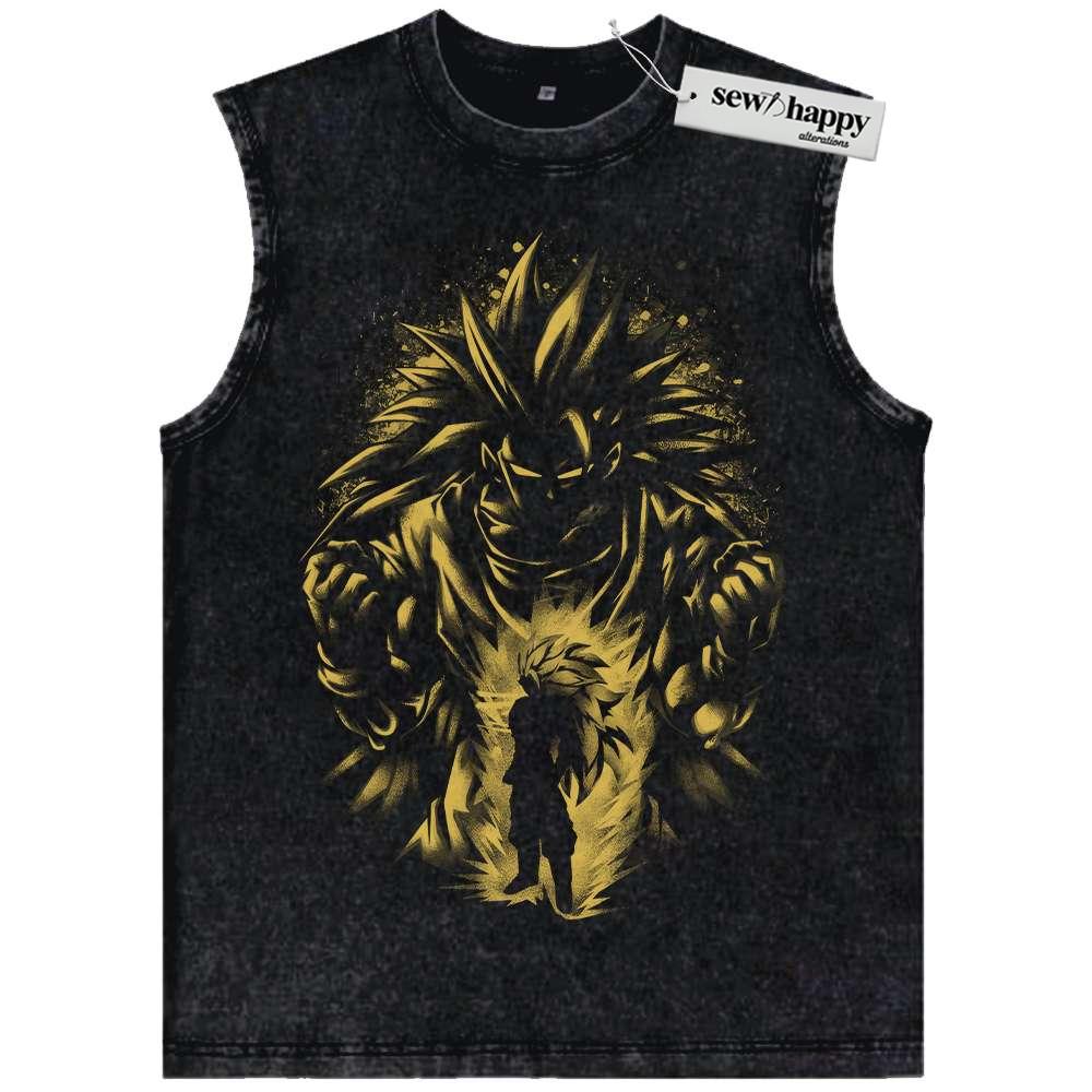 Wash Tank Top Son Goku Tank Top, Dragon Ball Tank Top, DBZ Tank Top, Anime Tank Top, Vintage Tank Top