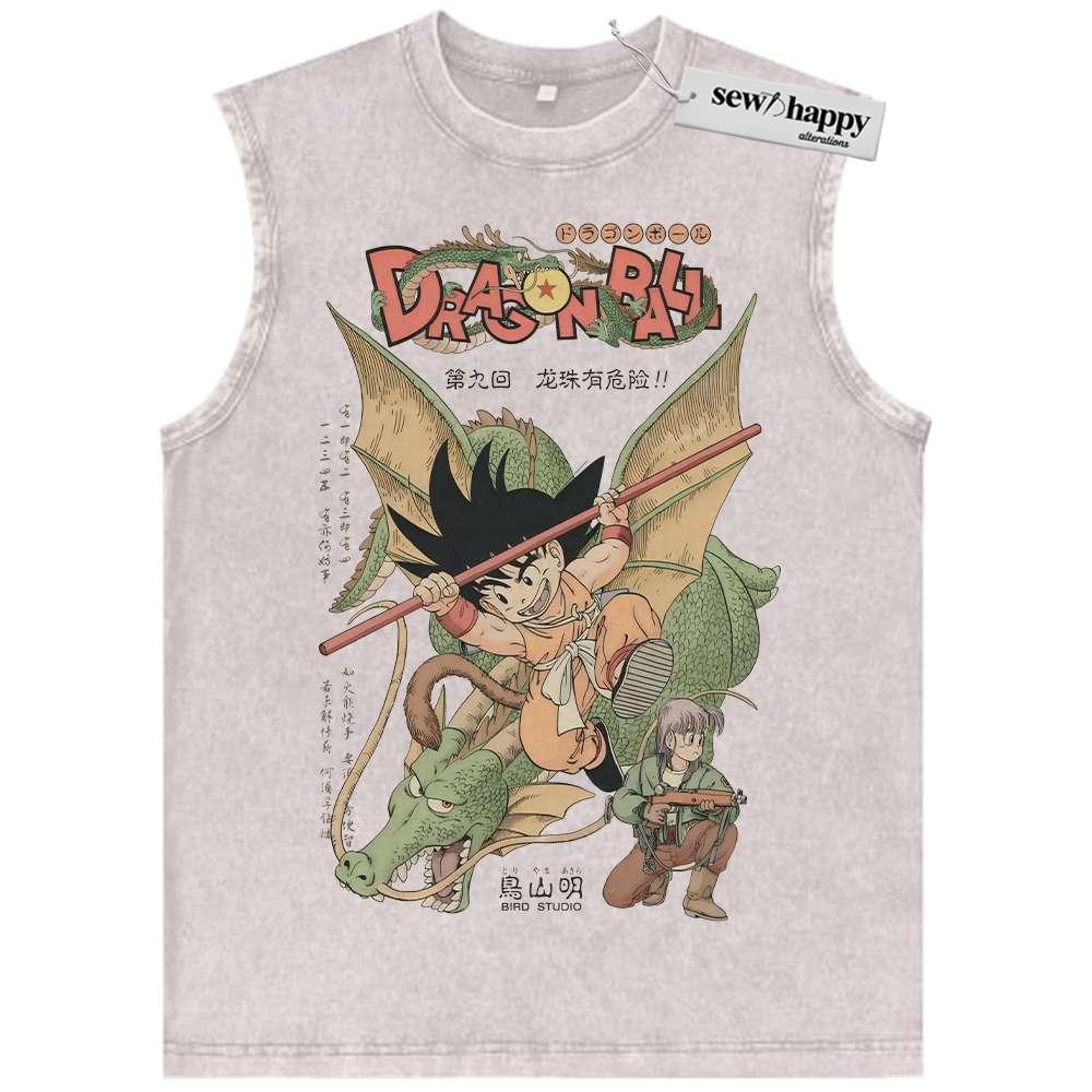 Wash Tank Top Son Goku Tank Top, Dragon Ball Tank Top, DBZ Tank Top, Anime Tank Top, Vintage Tank Top