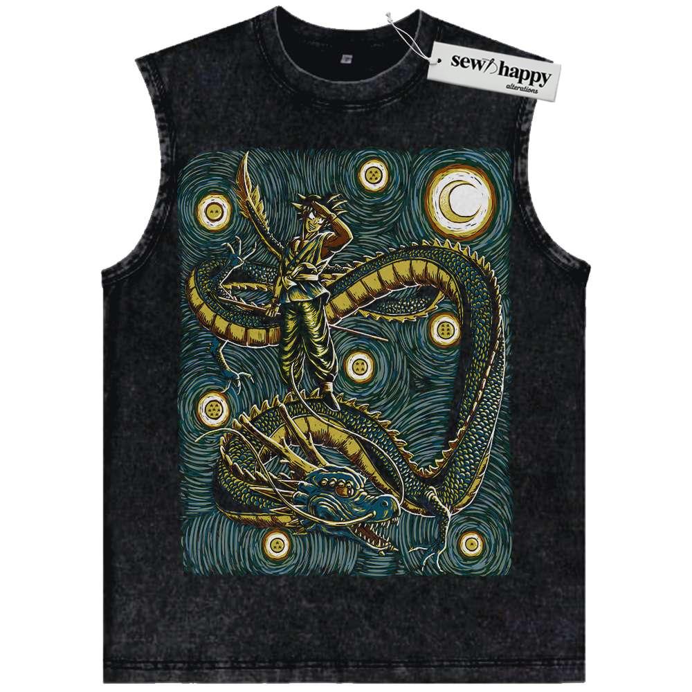Wash Tank Top Son Goku Tank Top, Dragon Ball Z Tank Top, DBZ Tank Top, Anime Tank Top, Vintage Tank Top