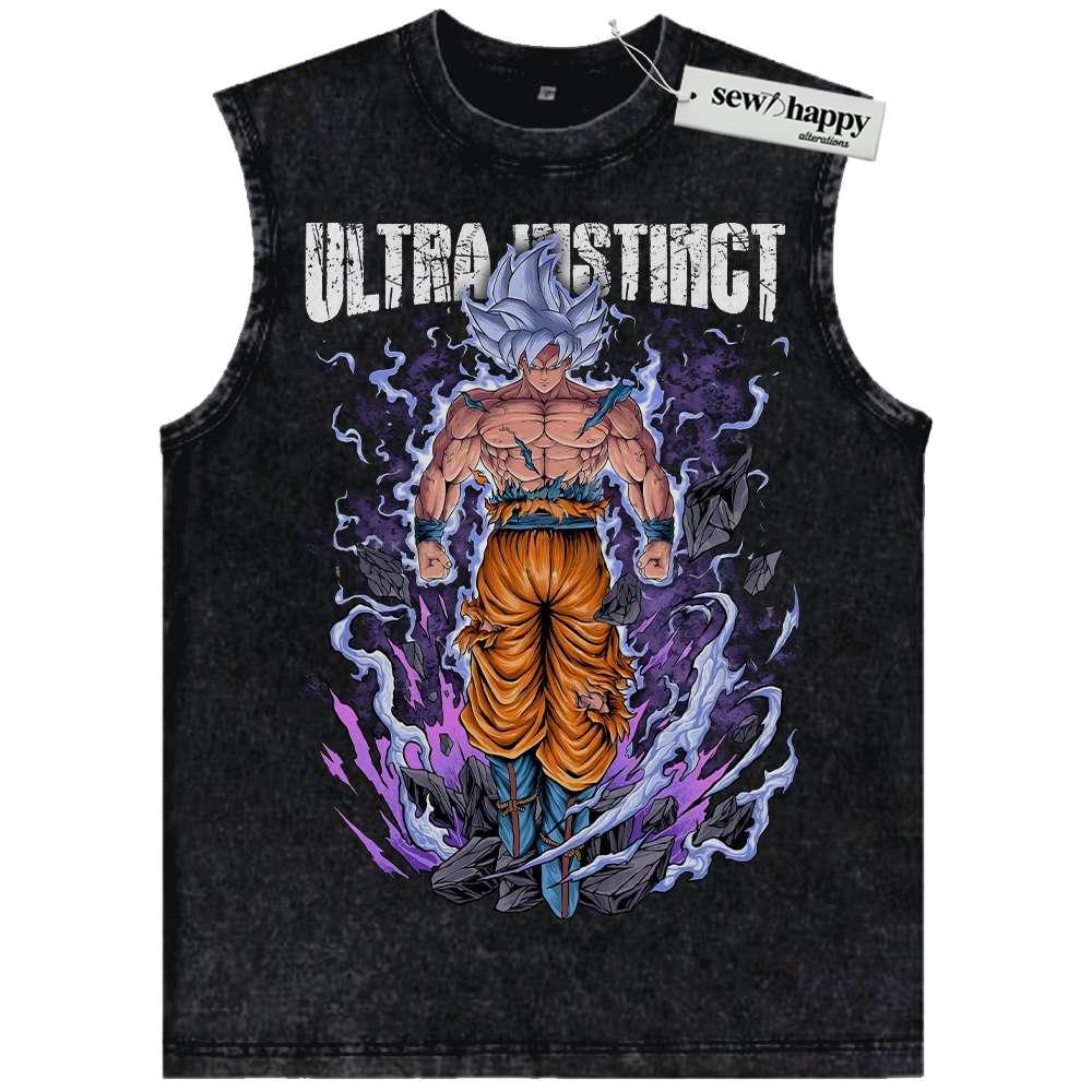 Wash Tank Top Son Goku Tank Top, Dragon Ball Z Tank Top, DBZ Tank Top, Anime Tank Top, Vintage Tank Top
